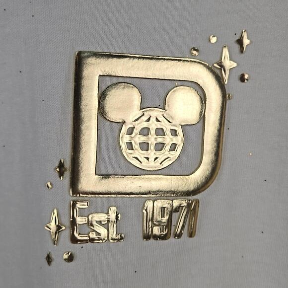 Walt Disneyworld Spirit Jeresy Gold Glitter Size Medium - Picture 6 of 6